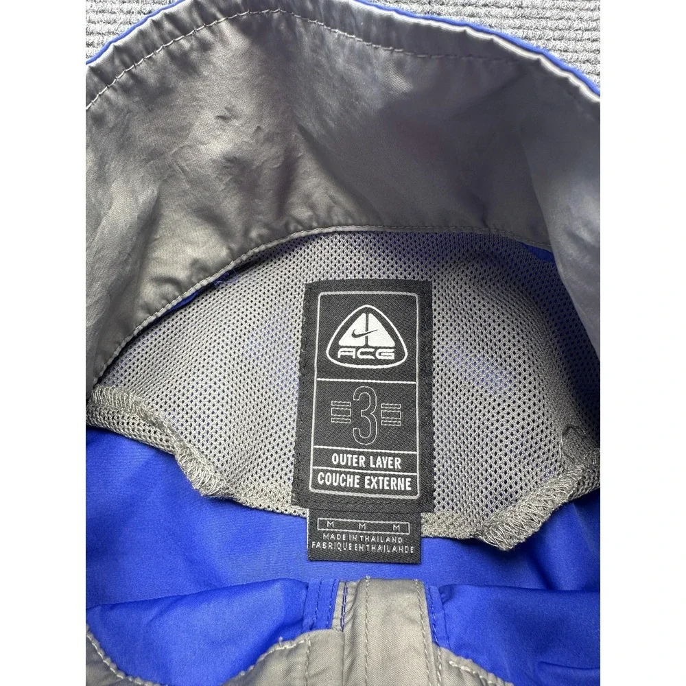 Nike‎ ACG Jacket Mens Medium Blue Clima-FIT Zip Off Sleeve Windbreaker Hiking